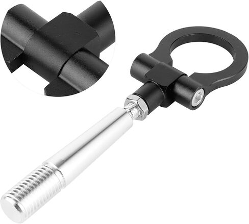 خطاف سحب السيارة، خطاف سحب ألومنيوم Fydun CNC لبرغي نمط JDM على مسار السباق حلقة سحب السيارات حلقة مقطورة مناسبة لإنفينيتي FX35/FX45/FX50 QX70 (أبيض) in Saudi Arabia