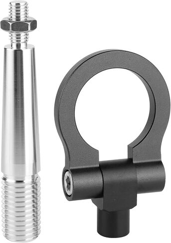 خطاف سحب السيارة، خطاف سحب ألومنيوم Fydun CNC لبرغي نمط JDM على مسار السباق حلقة سحب السيارات حلقة مقطورة مناسبة لإنفينيتي FX35/FX45/FX50 QX70 (أبيض) in Saudi Arabia