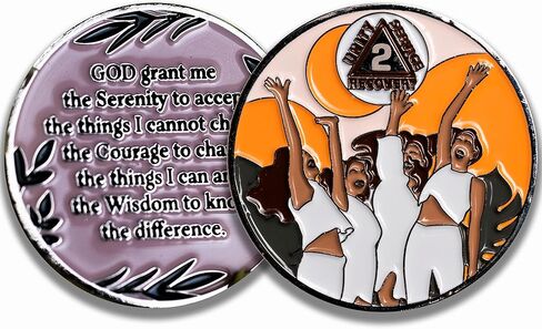 2 YEAR SOBRIETY COIN - AA Coins and Medallions | Sobriety Chip - AA Medallions 2 Year - AA Chips and Medallions | AA Anniversay Coins - AA Medallions 1-65 | AA Recovery Chips in Saudi Arabia