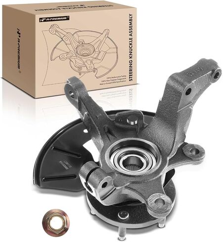 مجموعة مفصل التوجيه الأمامي الممتاز ومحور محمل العجلة متوافقة مع Ford Escape 2001-2004، Mazda Tribute 2001-2004، مع 5 عروة، جانب السائق الأيسر، استبدال # EC0133047 in Saudi Arabia