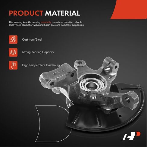 مجموعة مفصل التوجيه الأمامي الممتاز ومحور محمل العجلة متوافقة مع Ford Escape 2001-2004، Mazda Tribute 2001-2004، مع 5 عروة، جانب السائق الأيسر، استبدال # EC0133047 in Saudi Arabia