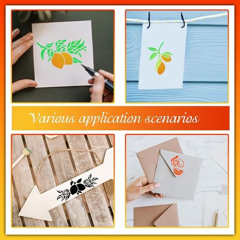 Lemon Metal Stencils Lemon Metal Journal Stencils Fruit Stainless Steel Stencils 4×7inch for Wood Carving Drawings Engraving Scrapbooking Project in Saudi Arabia