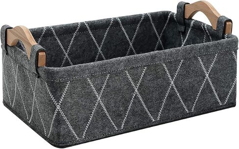 Gray Storage Baskets Bin Empty Basket Foldable Fabric Storage Cubes for Desks Drawers Shelves Pantry Cabinet Bathroom Office Sturdy Home Decor in Saudi Arabia