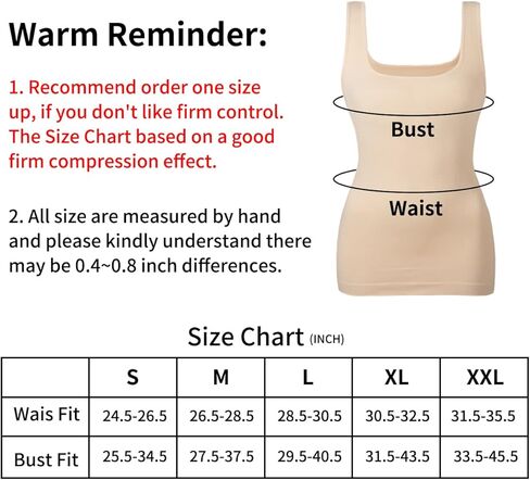 EUYZOU Women‘s 3PK Tummy Control Shapewear Tank Tops Seamless Square Neck Compression Tops Slimming Body Shaper Camisole - Black/Yellow/Blue L in Kuwait