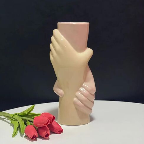 Hand in Hand Vase Cement Clay Mold Plaster Flower Pot Silicone Mold Concrete Succulent Flowerpot Pen Holder Epoxy Resin Mold in Saudi Arabia