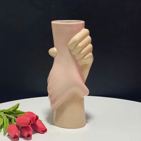 Hand in Hand Vase Cement Clay Mold Plaster Flower Pot Silicone Mold Concrete Succulent Flowerpot Pen Holder Epoxy Resin Mold in Saudi Arabia