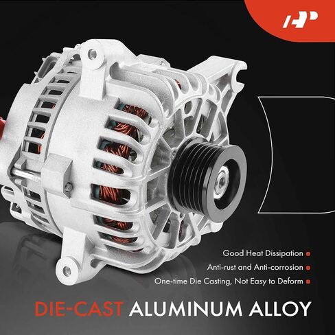 مولد كهربائي ممتاز متوافق مع Ford Mustang 1999 2000 2001 2002 2003 2004 V8 4.6L، 12V 105A في اتجاه عقارب الساعة 6-Groove Pulley، استبدال # XR3U-10300-AA XR3U-10300-AC in Saudi Arabia