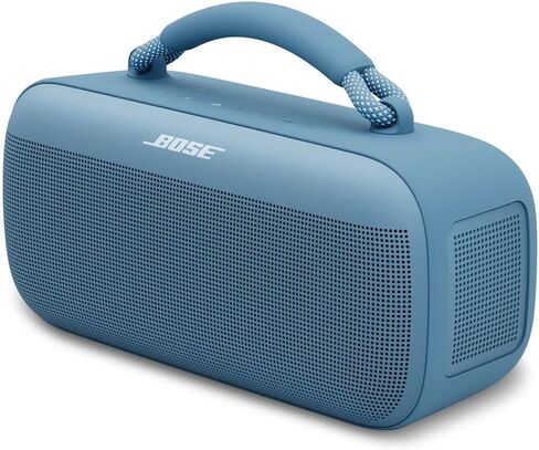 مكبر صوت Bose SoundLink Max المحمول الجديد، مكبر صوت بلوتوث كبير مقاوم للماء، عمر بطارية يصل إلى 20 ساعة، USB-C، مدخل AUX مدمج 3.5 مم، مع كابل Aux H&A 3 بوصة (أسود) in Kuwait