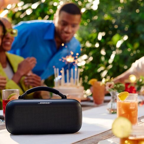 Bose New SoundLink Max Portable Speaker, Large Waterproof Bluetooth Speaker, Up to 20 Hours of Battery Life, USB-C, Built-in 3.5mm AUX Input, with H&A 3' Aux Cable (Black) in Saudi Arabia