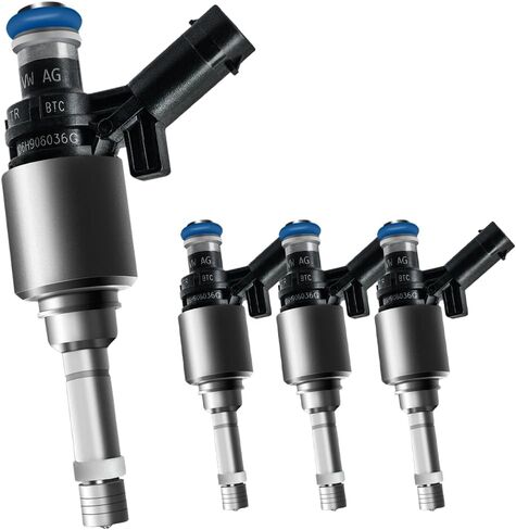 حاقن الوقود متوافق مع أودي: Q3/Q5/TT/A3/A4/A5/A6 (& Quattro)، متوافق مع VW: CC/Beetle/EOS/GTI/Jetta/Tiguan/Passat/Passat CC, L4 2.0L 2008- 2017، استبدال #06H906036G (4 قطع) in Kuwait