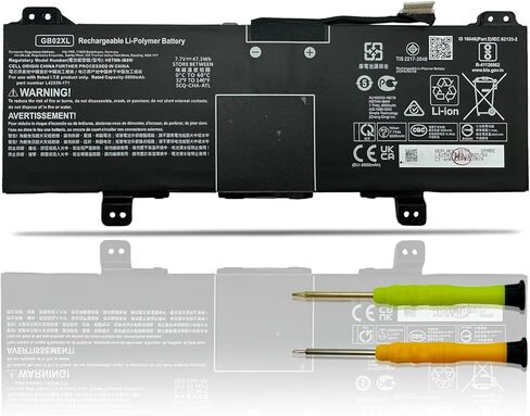 GB02XL Battery for HP Chromebook 14-DB0051CL X360 11 G2 EE Chromebook 11A G5 G6 G8 EE Series Notebook HSTNN-UB7M HSTNN-DB7X L42550-271 L42550-541 L42583-005 917725-855 47.3Wh 14-DH in Kuwait