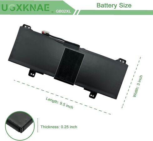 GB02XL Battery for HP Chromebook 14-DB0051CL X360 11 G2 EE Chromebook 11A G5 G6 G8 EE Series Notebook HSTNN-UB7M HSTNN-DB7X L42550-271 L42550-541 L42583-005 917725-855 47.3Wh 14-DH in Kuwait