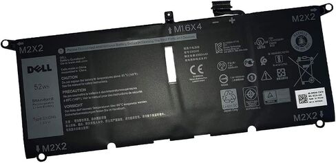 DELL DXGH8 Battery for Dell XPS 13 7390 9370 9380 Inspiron 13 5390 5391 7390 7391 Inspiron 14 7490 Latitude 3301 3311 Vostro 5390 5391 Series Notebook 7.6V 52Wh 4Cell, black, 10.7inch in Saudi Arabia