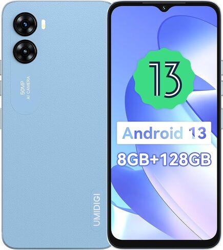 UMIDIGI G3 MAX 8+128GB Android 13 هاتف خلوي غير مقفل، هاتف ذكي بكاميرا AI فائقة الوضوح 50 ميجابكسل، شاشة FHD 6.6 بوصة، هاتف Android، بطارية ضخمة 5150 مللي أمبير في الساعة، دعم الهاتف المحمول قابل للتوسيع حتى 1 تيرابايت... in Kuwait