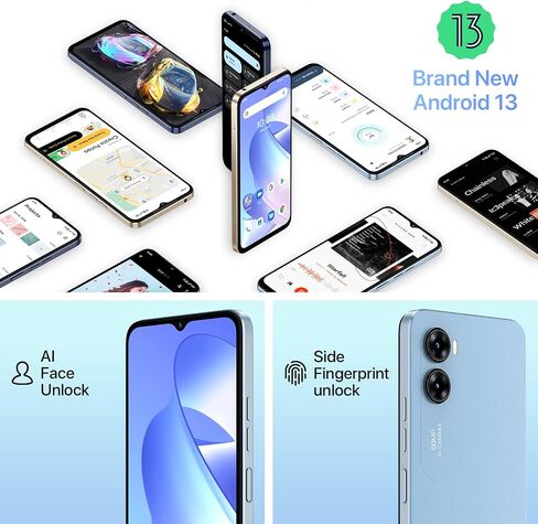 UMIDIGI G3 MAX 8+128GB Android 13 هاتف خلوي غير مقفل، هاتف ذكي بكاميرا AI فائقة الوضوح 50 ميجابكسل، شاشة FHD 6.6 بوصة، هاتف Android، بطارية ضخمة 5150 مللي أمبير في الساعة، دعم الهاتف المحمول قابل للتوسيع حتى 1 تيرابايت... in Kuwait