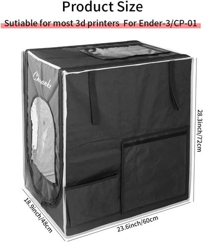 حاوية طابعة ثلاثية الأبعاد لـ Ender 3/Ender 3 pro/Ender 3 V2/Ender 5 Pro غطاء حماية لخيمة الطابعة الصغيرة 17.5 بوصة * 22.2 بوصة * 26.9 بوصة in Kuwait