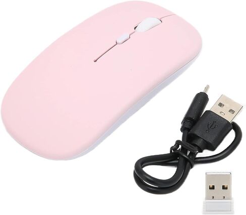 Zunate 2.4G Mouse, Portable Smart Cordless Mouse, Builtin Rechargeable Battery, with BT Receiver and Charging Cable, for Office, Laptop, Computer, Tablet, Gifts (Dual Mode) in Saudi Arabia