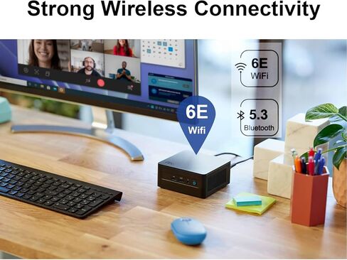 Intel NUC13 Pro NUC13ANHi5 16GB RAM 512GB SSD Mini PC Mini Computer,i5-1340P 12 Core,16 Thread,Win 11 Pro Mini Computers,Up to 4.6 GHz Turbo,NVMe SSD DDR4RAM,WiFi 6E,BT 5.3,8K Support,HTPC,Gaming in Kuwait
