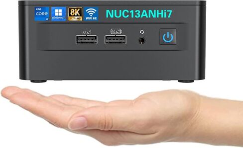 Intel NUC13 Pro NUC13ANHi5 16GB RAM 512GB SSD Mini PC Mini Computer,i5-1340P 12 Core,16 Thread,Win 11 Pro Mini Computers,Up to 4.6 GHz Turbo,NVMe SSD DDR4RAM,WiFi 6E,BT 5.3,8K Support,HTPC,Gaming in Kuwait