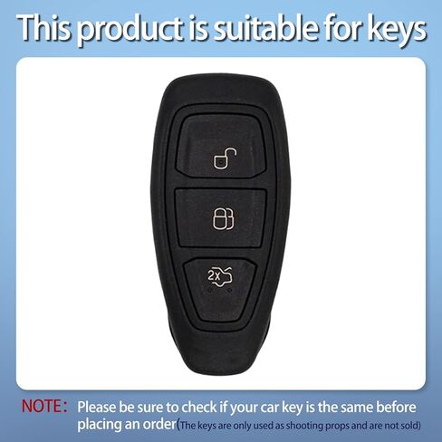 Carbon Fiber Pattern zinc Alloy Smart Key Case Cover Compatible with Ford C-MAX Escape Fiesta Focus RS Fusion Keyless Car Remote Accessory in Saudi Arabia