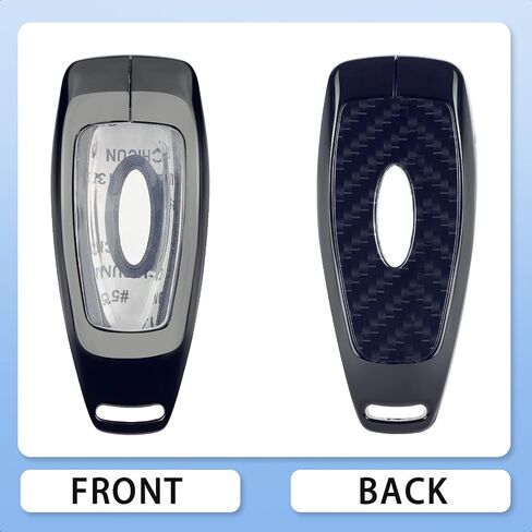 Carbon Fiber Pattern zinc Alloy Smart Key Case Cover Compatible with Ford C-MAX Escape Fiesta Focus RS Fusion Keyless Car Remote Accessory in Saudi Arabia
