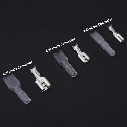 2.8/4.8/6.3mm Quick Splice Wire Spade Connector Crimp Terminal Female Blade Spade Connectors and Transparent Sleeves in Saudi Arabia