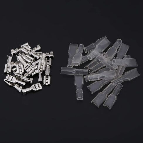 2.8/4.8/6.3mm Quick Splice Wire Spade Connector Crimp Terminal Female Blade Spade Connectors and Transparent Sleeves in Saudi Arabia