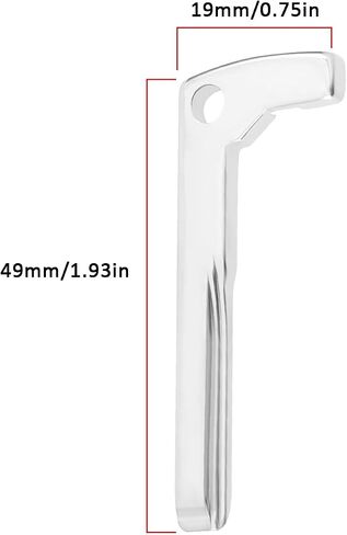 2Pcs Car Key Blade Blank Vehicle Smart Remote Key Blank Uncut Blade Compatible with Mercedes W204 W212 W176 W246 Silver 49x19mm in Saudi Arabia