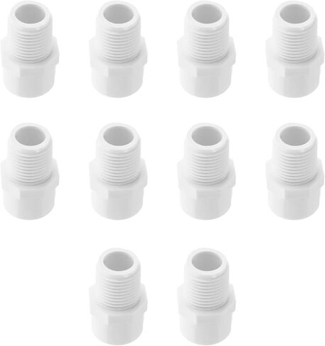 10 Pack PVC Male Adapter Pipe Fittings SAFYY PVC Hose Fitting (Socket x Male Pipe Thread) 2-Way PVC Hose Adapter Coupling 32mm(1'') in Saudi Arabia