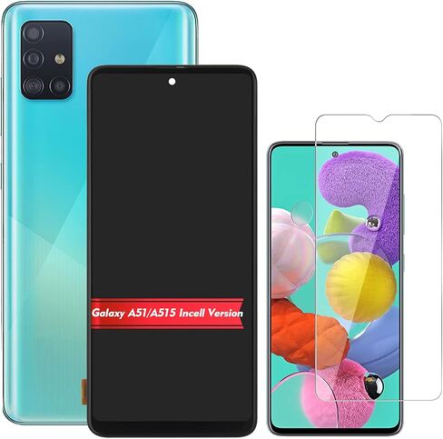 شاشة LCD لهاتف سامسونج جالاكسي A51 A515 A515U1 A515U SM-A515F/DSN Incell Pantalla LCD تعمل باللمس محول الأرقام (ليس لـ A51 5G A516) in Kuwait