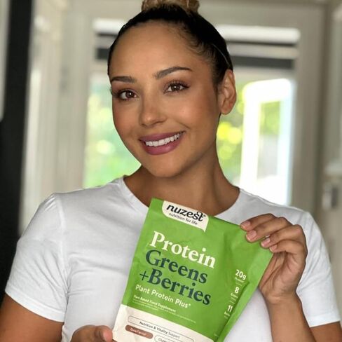 Nuzest – Protein Greens + Berries – Superfood Powder – Plant Protein Blend - 300g / 10.6 oz Pouch (10 Servings) (Cocoa, 300g) in Saudi Arabia