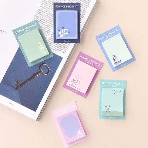 Monolike Science Sticky-it - 6p Set Self-Adhesive Memo Pad 50 Sheets in Saudi Arabia