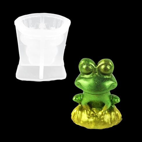 XYQHOAC Frog Resin Mold Silicone Animal Molds 3D Epoxy Resin Mold Candle Casting Mould Resina Epoxi Moldes de Animales Pequeños for DIY Clay Wax Art Craft Desktop Ornament in Saudi Arabia