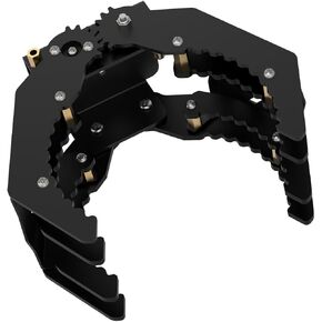 Mechanical Robot Claw Gripper Robotic Arm Smart Robot DIY Robot Building Accessory Replacement Parts (Black Mechanical Claw with Servo)