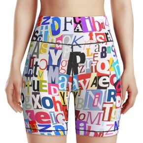 Women's Biker Shorts Tummy Control Yoga Short Exercise Workout Butt Lifting Tights Short Pants,
