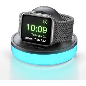 JOYROOM for Apple Watch Charger Stand, iwatch Charger Fast Charging with USB C Cable & 7 Colorful Light, Apple Watch Charger Fast Charging Stand Compatible with iWatch Series 9 8 7 SE 6 5 4 3 2 Ultra