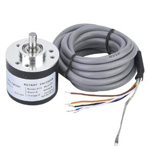 5-26V DC Incremental Rotary Encoder, E6B2-CWZ6C 38mm Diameter NPN Open-Collector Output ABZ 3 Phase General-Purpose Rotary Encoder with 2m Wiring Wire(360P/R)