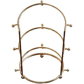 Tiara Crown Headband 2 Layer 3 Layer Display Rack Gold Metal Princess Crown Stand Holder Headbands Storage Organizer Headband Display Rack Crown Jewelry Rack