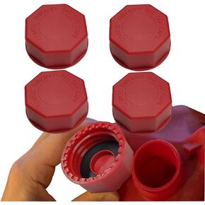 Gas Can Caps Replacement - Can cover more old Coarse Thread Gas Can Cap,Coarse Thread Cap to Prevent Fuel Leakage (5 Pcs Red)