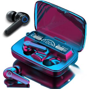 سماعات أذن لاسلكية M19 مستوردة، سماعة رأس تعمل باللمس، شاشة LED رقمية، سماعة رأس رياضية، ميكروفون ومصباح يدوي، صوت جهير عميق، جودة صوت ستيريو غامرة، وقت تشغيل طويل، سهل الاتصال in Kuwait