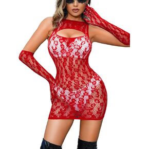 Sexy Women Rave Outfits, Leopard Fishnet Bodycon Dress Sheer Lingerie, Exotic Dancewear Music Festival Party Clubwear