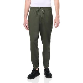 BOSS Men's Tapered Fit Cuffed Trousers in Technical Sport Fabric
