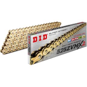 DID 525ZVMX2G110 (525 Series) ZVM-X2 Gold/Gold 110 Link High Performance X-Ring Chain with Connecting Link