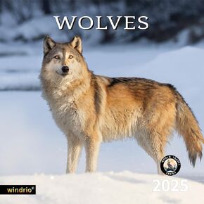 2024 2025 Wall Calendar, 18 Months July 2024 - December 2025, Wall Calendar Wolves, 12" x 24" Opened,Full Page Months Thick & Sturdy Paper for Gift Kids Teen Calendar Organizing & Planning