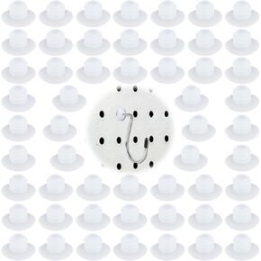 60pcs Pegboard Hook Locks, Peg Board Locks Stoppers Fit for 1/4in Pegboard Hook Accessories Pin Tool Organizer Security Locks for Hanging Stopping Hooks Tool from Falling Off(Translucent)
