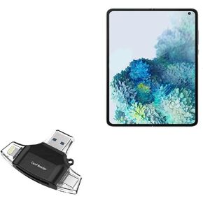 BoxWave Smart Gadget Compatible with Samsung Galaxy Z Fold 2 - AllReader SD Card Reader, microSD Card Reader SD Compact USB - Jet Black