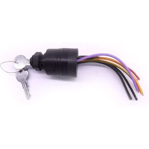 Boat Engine 87-17009A2 Starter Ignition Switch for Mercury Marine Mercruiser Quicksilver Outboard Motor Control Box, 3 Position, 6 Wire, fits Sierra MP41070-2