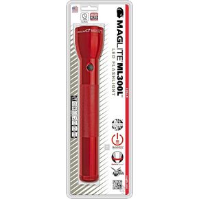 Maglite ML300L LED 3-Cell D Flashlight, Red