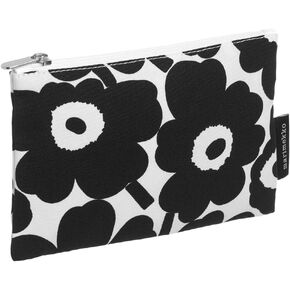 MARIMEKKO Vilja Mini Unikko Terry Cotton Cosmetic Bag (Red) – Floral Cosmetic Bag to Include in your Travel Essentials – 9x4x7 in