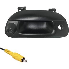 Master Tailgaters Black Tailgate Handle with Backup Camera Replacement for Ford F150 F250 F350 F450 F550 (1997-2007) | IP68 Waterproof | Parking Grid Lines Available | Easy to Install